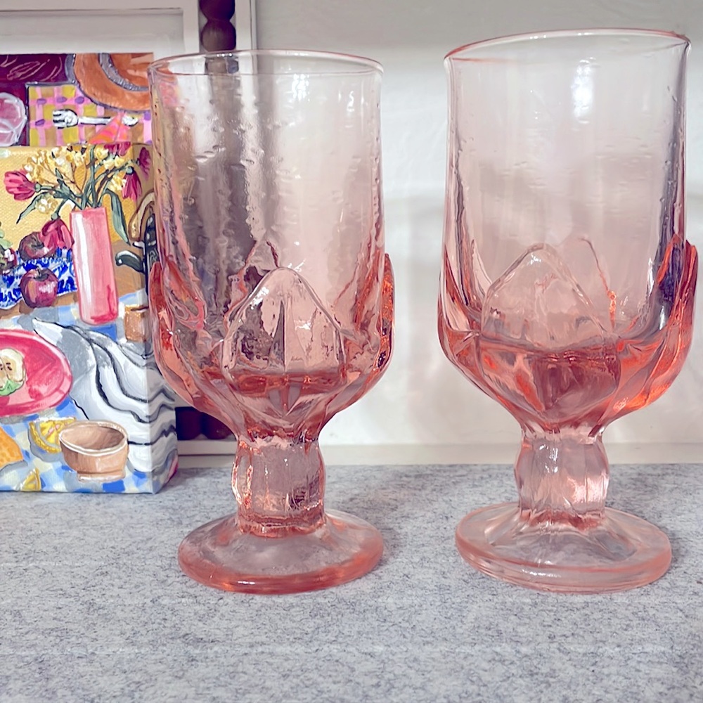 COPY - 2 for $20 Pink Goblets Leaf Bottoms